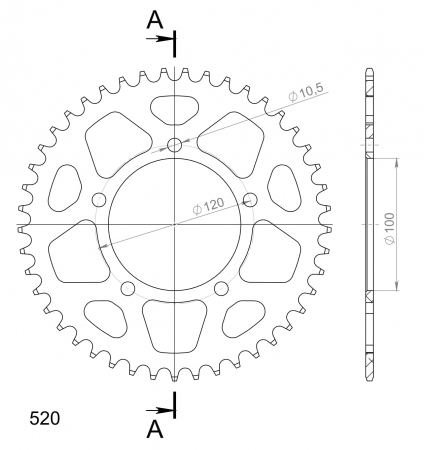 SUPERSPROX ALUMIINI TAKARATAS RAL-703::45 MUSTA 27-3-703-45-0