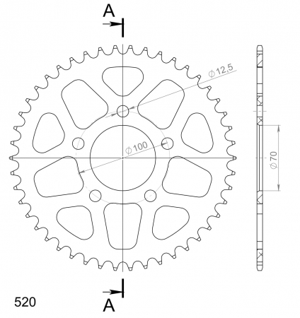 SUPERSPROX ALUMIINI TAKARATAS RAL-728::46 SININEN 27-3-728-46-4