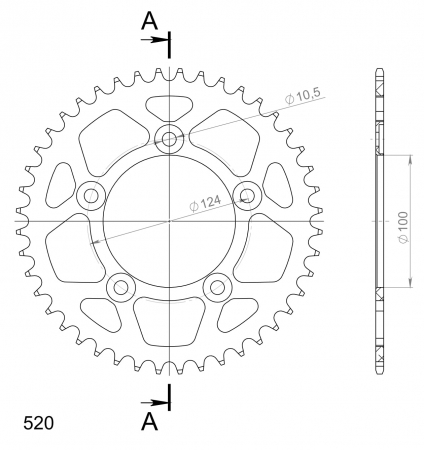 SUPERSPROX ALUMIINI TAKARATAS RAL-743::44 HOPEA 27-3-743-44-8