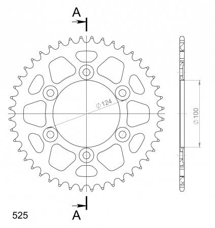 SUPERSPROX ALUMIINI TAKARATAS RAL-745::43 MUSTA 27-3-745-43-0