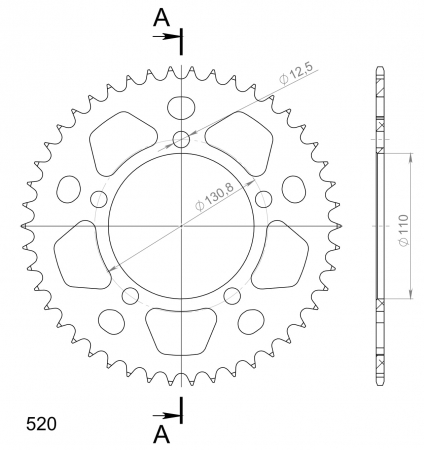 SUPERSPROX ALUMIINI TAKARATAS RAL-7_520::46 PUNAINEN 27-3-7-520-46-2