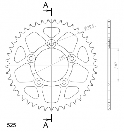 SUPERSPROX ALUMIINI TAKARATAS RAL-807::45 MUSTA 27-3-807-45-0