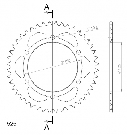 SUPERSPROX ALUMIINI TAKARATAS RAL-899::44 ORANSSI 27-3-899-44-6