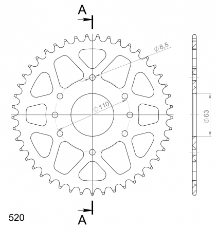 SUPERSPROX ALU TAKARATAS KTM DUKE 125 14-18 ORANSSI 27-3-905-45-6