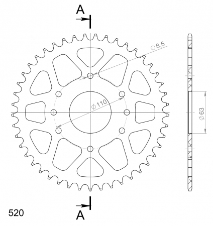 SUPERSPROX ALU TAKARATAS KTM DUKE 125 14-18 ORANSSI 27-3-905-45-6