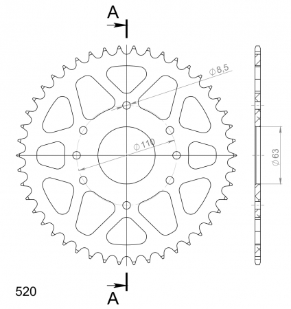 SUPERSPROX ALUMIINI TAKARATAS RAL-905::46 ORANSSI 27-3-905-46-6