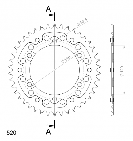 SUPERSPROX STEALTH TAKARATAS KULTA 272-1490-RST-43-9