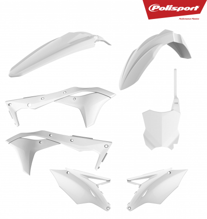 POLISPORT PLASTIC KIT KX250F 17- WHITE 178-90714