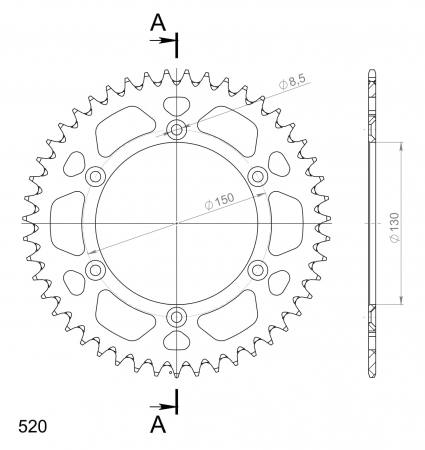 SUPERSPROX ALUMIINI TAKARATAS RAL-245::47 MUSTA 27-3-245-47-0