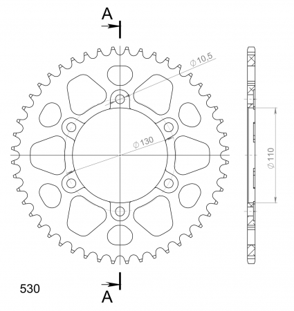 SUPERSPROX ALUMIINI TAKARATAS RAL-479::48 MUSTA 27-3-479-48-0