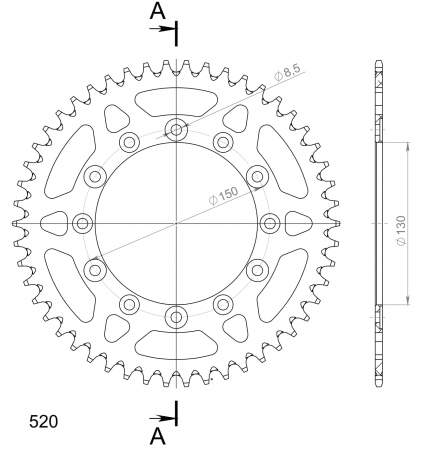 SUPERSPROX ALUMIINI TAKARATAS RAL-245/2::50 KULTA 27-3-245-2-50-9