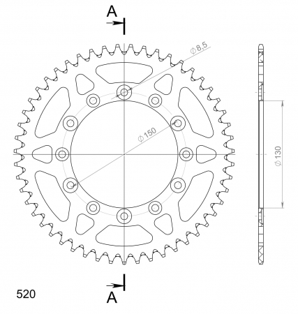 SUPERSPROX ALUMIINI TAKARATAS RAL-245/2::52 KULTA 27-3-245-2-52-9