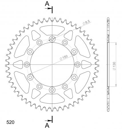 SUPERSPROX ALUMIINI TAKARATAS RAL-245/2::53 SININEN 27-3-245-2-53-4