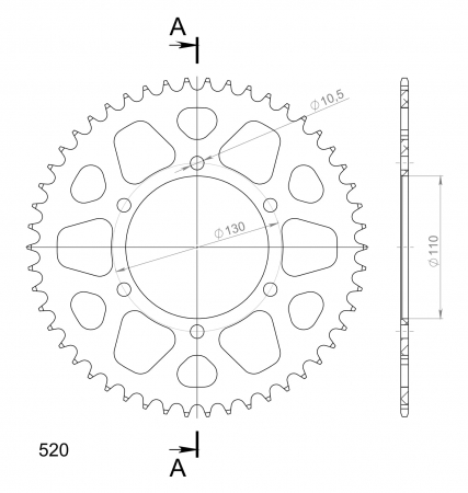 SUPERSPROX ALUMIINI TAKARATAS RAL-486::50 MUSTA 27-3-486-50-0