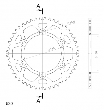 SUPERSPROX ALUMIINI TAKARATAS RAL-859::48 MUSTA 27-3-859-48-0