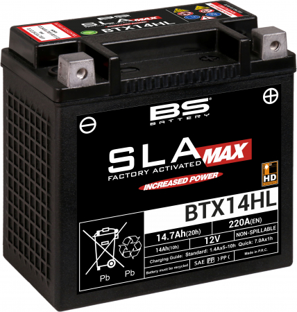 BS BATTERY  BTX14HL (FA) SLA MAX - SEALED & ACTIVATED 140-300882