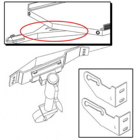 CALIBER V-FRONT RAMP SHIELD ADAPTER KIT FOR TRITON DOUBLE AXLE 926-CA0212