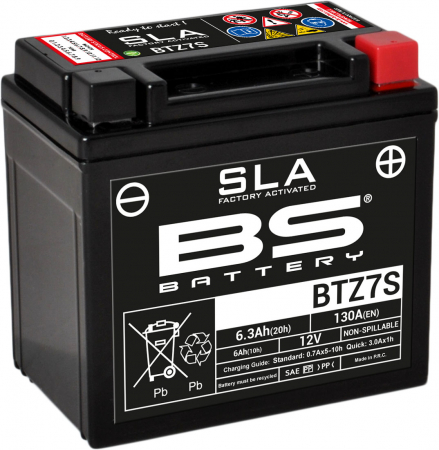 BS BATTERY  BTZ7S (FA) SLA - SEALED & ACTIVATED 140-300635