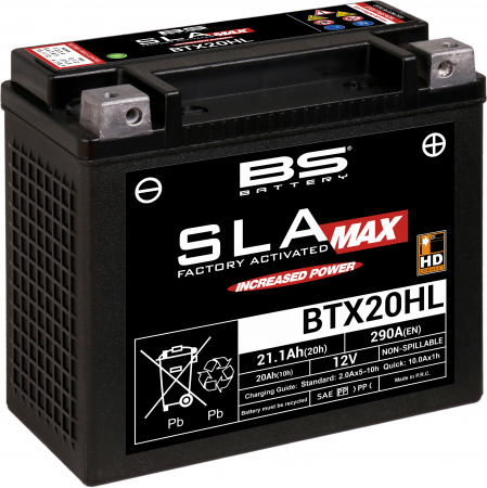 BS BATTERY  BTX20HL (FA) SLA MAX - SEALED & ACTIVATED 140-300883