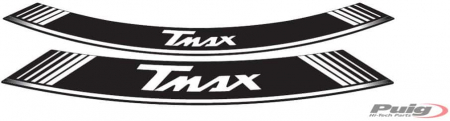 PUIG KIT 8 RIM STRIPS T-MAX C/WHITE 33-5532B