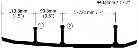 &quot;SNO-X RIPPER FOUR OHJAUSRAUTA PARI 4&quot;&quot; KOVAMETALLI&quot; 881-4780