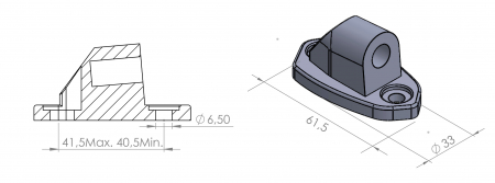 PUIG SUPPORT WITHOUT SIDE RETROVISOR HI-TECH KAWASAKI Z 33-9406N