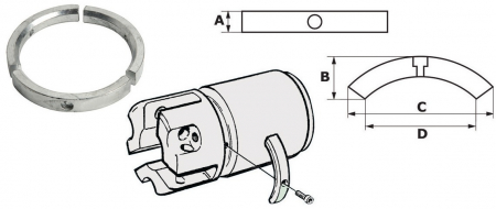 OSCULATI ANODI (SINKKI) VOLVO PENTA (3858399) 126-1-62421