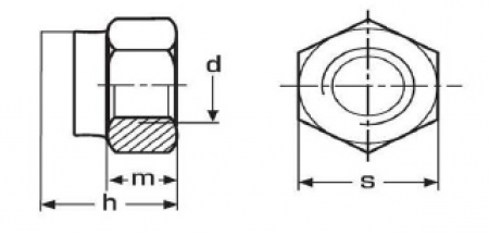 MUTTERI M6 DIN985 / A4 (4-PAKK.) 125-9-985-06
