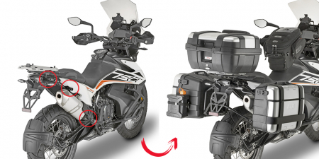 GIVI TUB.PANN.HOLDER KTM ADV 790 322-PLOR7710MK