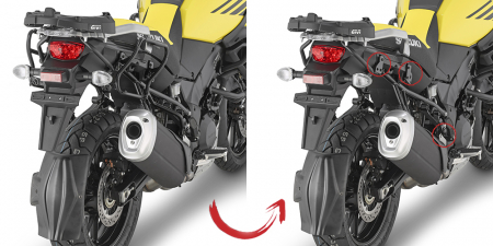 GIVI PUTKISIVUTELINEET RAPID RELEASE V35 DL1000 V-STROM (17) 322-PLXR3114