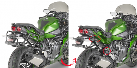 GIVI PUTKISIVUTELINEET RAPID RELEASE V35/V37 NINJA H2 SX (18-19) 322-PLXR4123