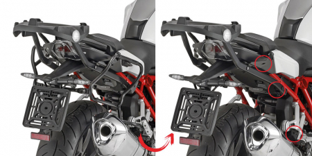 GIVI TUBULAR PANNIER HOLDER FOR BMW R1200R '15 SIDE CASES 322-PLXR5117