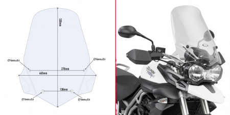 GIVI SPECIFIC FITTING KIT FOR 6401DT TIGER 800 11- 323-D6401KIT