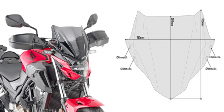 GIVI SPOILER HONDA CB500F 2019 323-1176ABL