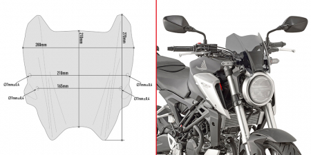 GIVI SPECIFIC SCREEN HONDA CB125R 323-A1164