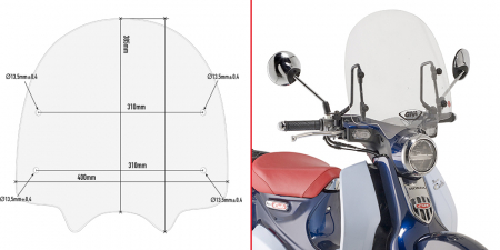 GIVI SPECIFIC FITTING KIT FOR 1168A HONDA SUPER CUB C125 (18) 323-A1168A