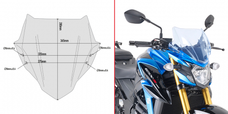 GIVI SPECIFIC SCREEN SUZ. GSX-S 750 323-A3113BL