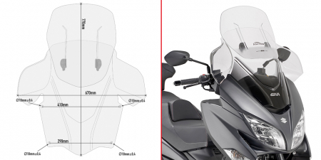 GIVI WINDSCREEN SUZUKI BURGMAN 400 323-AF3115