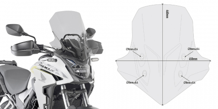 GIVI SPOILER HONDA CB500X FUMÉ 323-D1171S