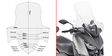 GIVI SPOILER YAM. X-MAX 300 (2017) 323-D2136ST