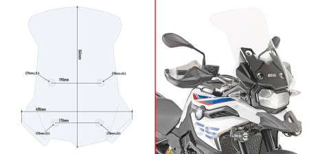 GIVI WINDSCREEN BMW F850GS 2018- 323-D5127ST