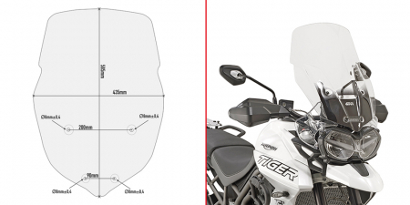 GIVI SPOILER T.TIGER 800XC-XR FUME'' 323-D6413S