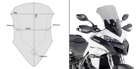 GIVI SPOILER FUME'DUCATI MULTISTRAD 323-D7406S