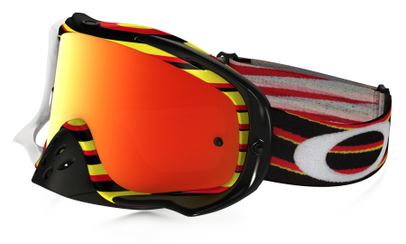 OAKLEY GOGGLES CROWBAR MX NEMESIS RED/YELLOW W/FIRE&CLR 670-7025-30