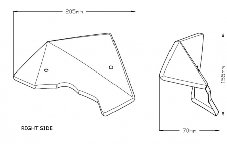 PUIG INFILL PANELS NOZZLE BMW R1200GS 13'- C/BLACK 33-9175N