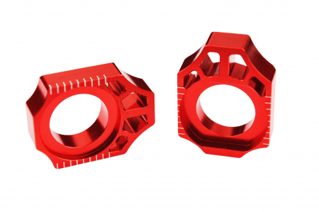 SCAR AXLE BLOCKS - KAWASAKI/SUZUKI RED COLOR 430-AB301