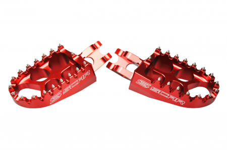 SCAR EVOLUTION FOOTPEGS - SUZUKI RED COLOR 430-S4513R