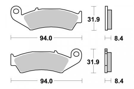 SBS JARRUPALAT SINTERED TAAKSE 23-623LS