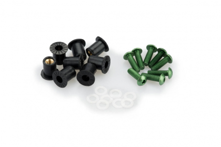 PUIG SCREW KIT WHIT SILENTBLOCKS C/GREEN 33-0957V