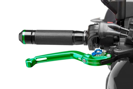 PUIG FOLDABLE BRAKE LEVER 16'C/GREEN SELECTOR C/BLUE 33-160VA